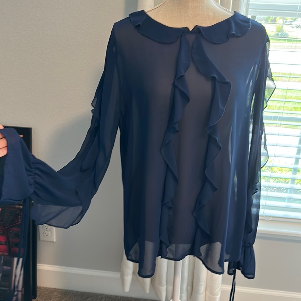 Sheer chiffon top